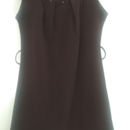 Midi dress used, brown, Italian style with belt gift