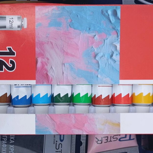 Acrylic paint set new, 6 pieces 75ml each