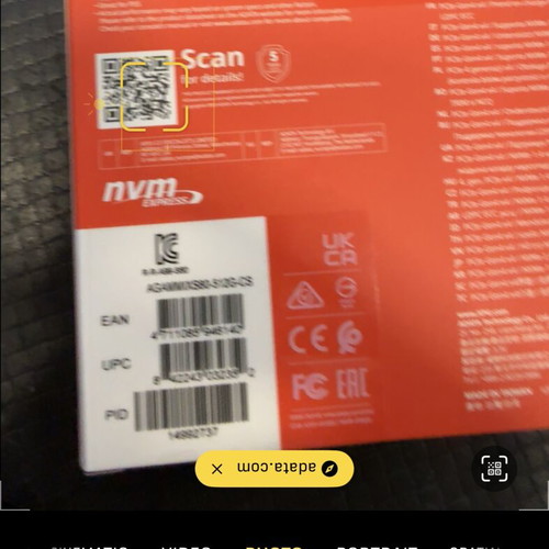 Adata XPG GAMMIX S60 512GB M.2 SSD drive new