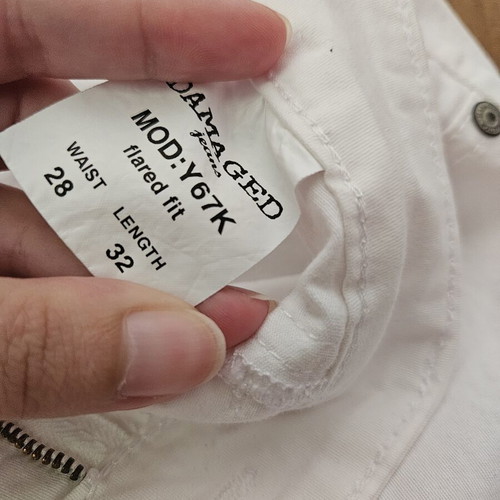 Flared pants Damaged Jeans white new, size M 38 10