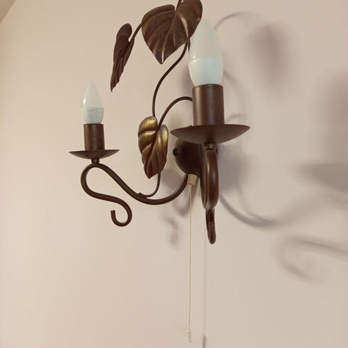 Luxury ceiling chandelier set with 2 wall lamps