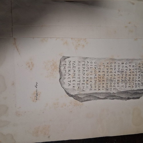 Archaeological Newspaper 1837 used with rare Acropolis engravings