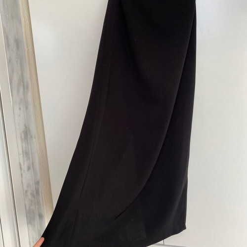 90s Vintage Black Long Skirt with Side Slit New, Size S