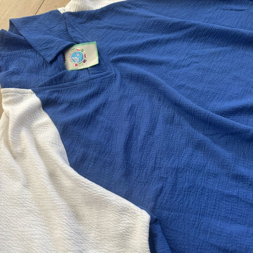 Men's Long Sleeve Sports Shirt like new, white and blue, XL