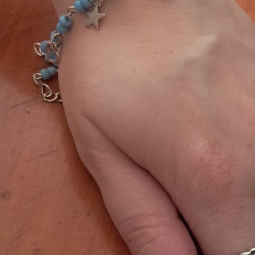 Hand Chain turquoise and silver made to order