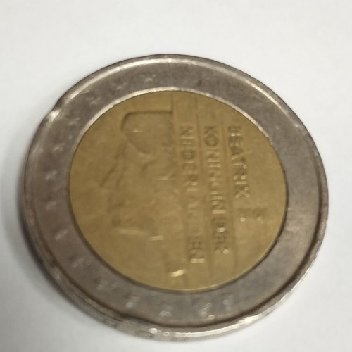Two euro coin used, foreign