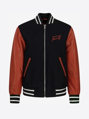 Young Poets Society AXL Bomber Jacket new, black leather and wool