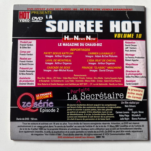 La Soiree Hot Volume 10 DVD used, sensual movie