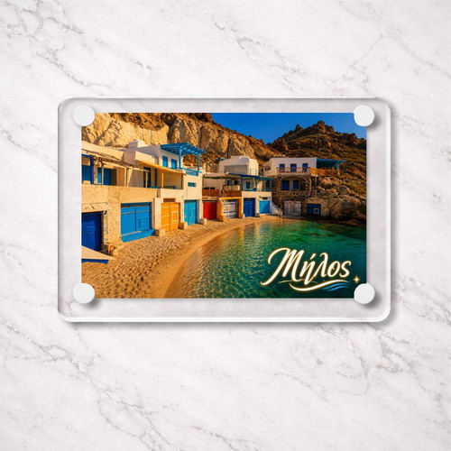 Acrylic fridge magnet 6x9cm – Milos, Greek Summer collection