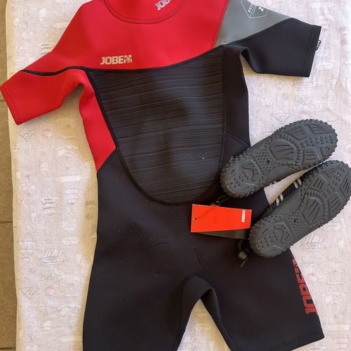 Jobe Kids' Water Sports Set new with neoprene shorty and aqua shoes