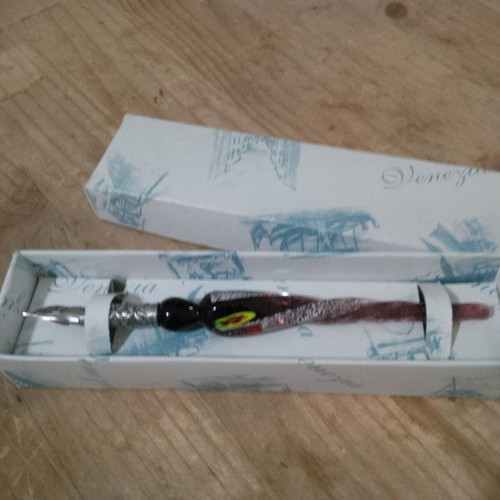 Pen with Murano glass body like new