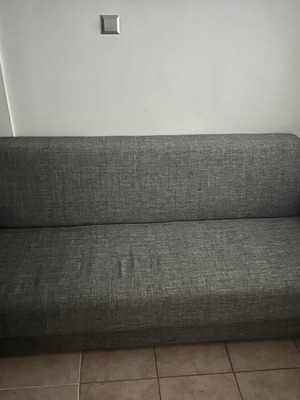Sofa bed three-seater with storage, like new, anthracite color