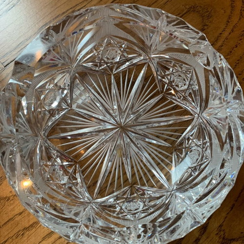 Bohemian crystal ashtrays used, pack