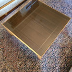 Solid Walnut Coffee Table with Glass Like New