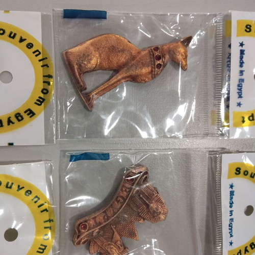 Egyptian metal souvenir magnets set of 12 like new