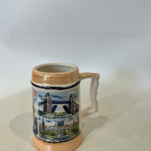 Ceramic souvenir beer mug from London used
