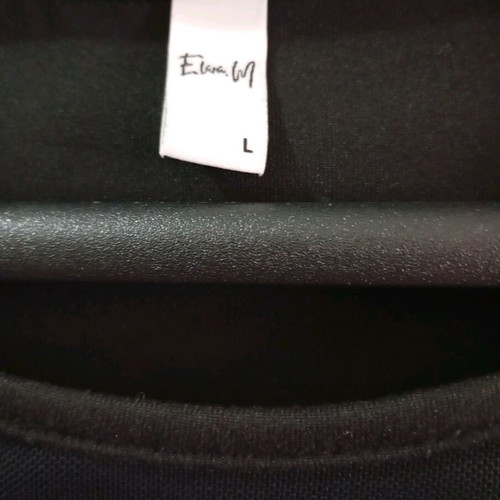 Shein blouse black with transparent neckline size L like new