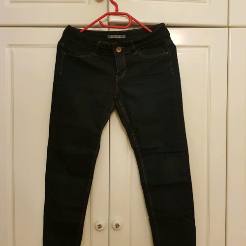 Jeans used, black and dark blue straight leg, size S