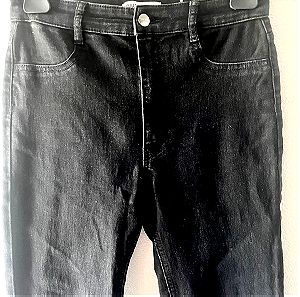 Pull& Bear  high waist skinny jeans Μαύρο