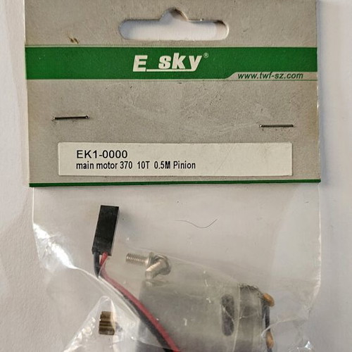 E-Sky EK1-0000 Main Motor 370 10T 0.5M pinion like new