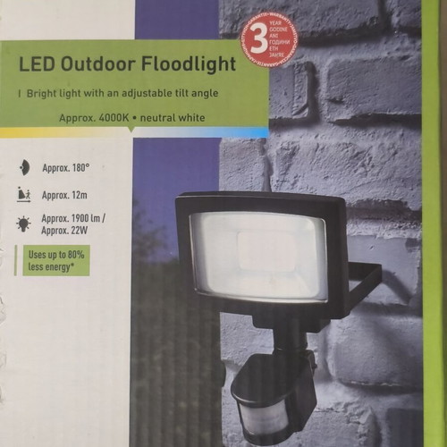 Livarno Led Floodlight 22W 4000K new, motion sensor, IP65