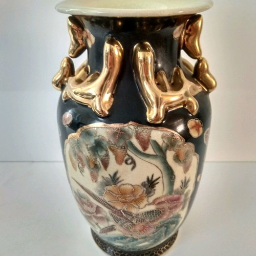 Satsuma porcelain vase used, height 23cm