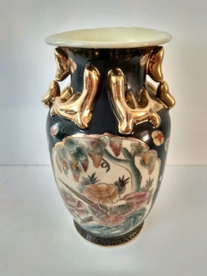 Satsuma porcelain vase used, height 23cm