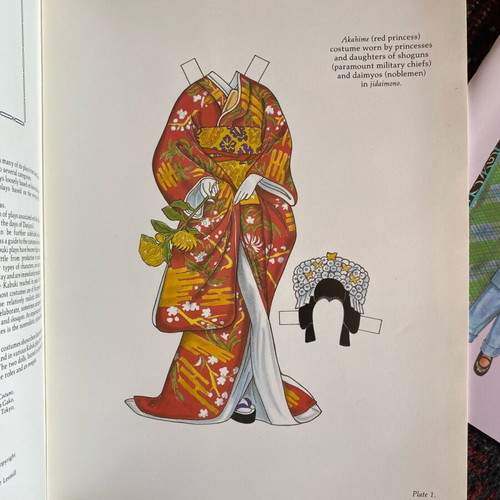 Kabuki Costumes Paper Dolls like new