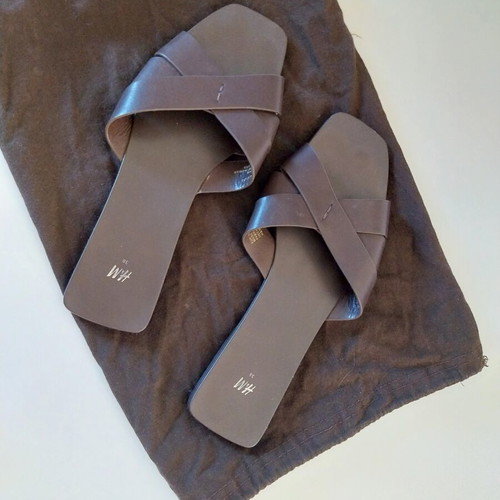 H&M flat brown sandals, size 39