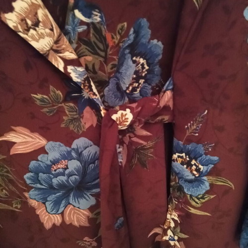 Zara floral burgundy shirt XL new, wrap style