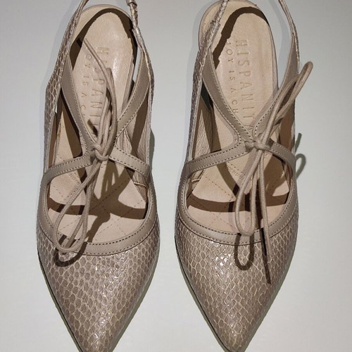Hispanitas nude nougat pumps size 36 like new, 9cm heel