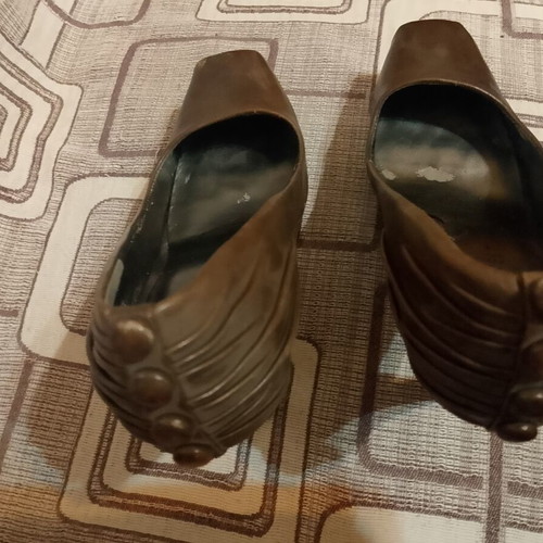 Nine West high-heeled shoes used, brown, sizes 37.5-38