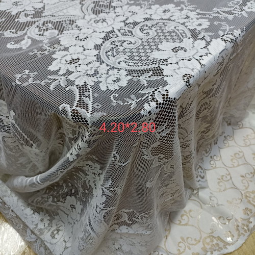 Κουρτίνα δαντέλα vintage λευκή ρομαντική 4.20x2.80 καινούργια