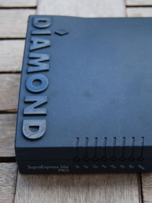 Diamond Supra Express 56e PRO dial-up modem used with transformer
