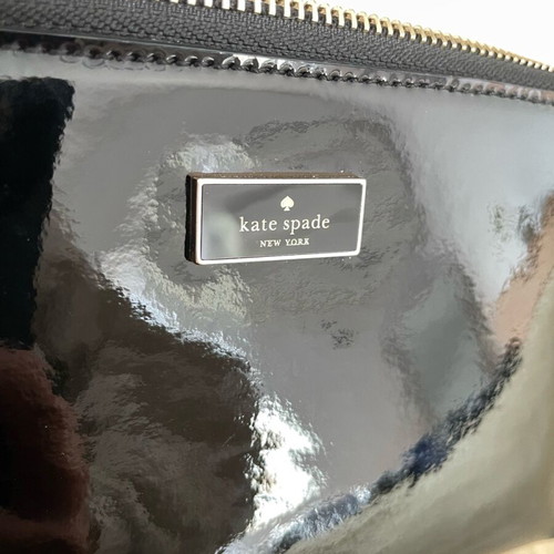 Kate Spade New York waist bag, black patent leather