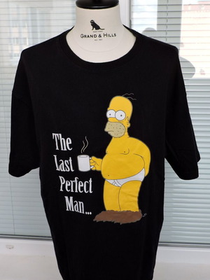 The Simpsons Last Perfect Men Graphic Cotton T-shirt black XL/XXL like new