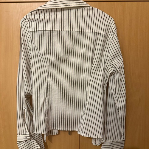 Lynne striped shirt white and black size S like new