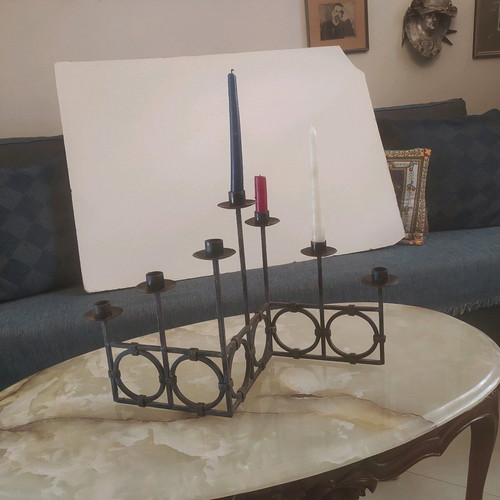 Metal Handmade 7-Candle Candlestick New