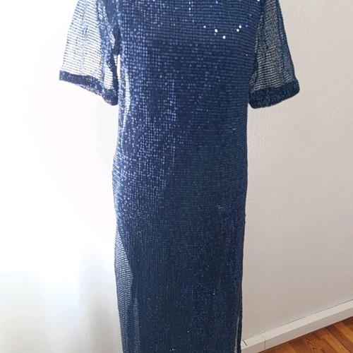 Compania Fantastica long formal dress with sequins new, blue