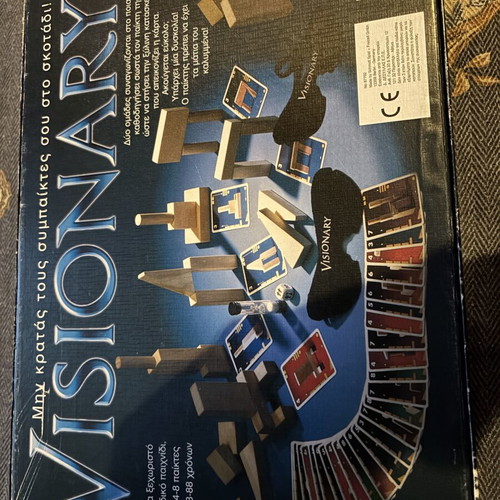 Visionary board game parts used, 1997 edition