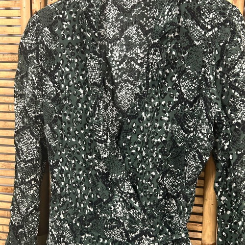 Sissy-Boy Green Animal Print Wrap Dress Size S like new