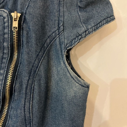 Denim vest used, size S, blue