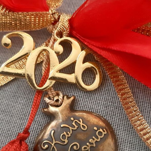 Handmade red gold lucky charm new, Christmas 2026