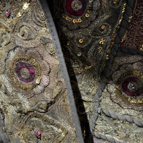 Vintage Indian Patchwork κεντημένο γιλέκο με παγιέτες boho φεστιβάλ σαν καινούργιο
