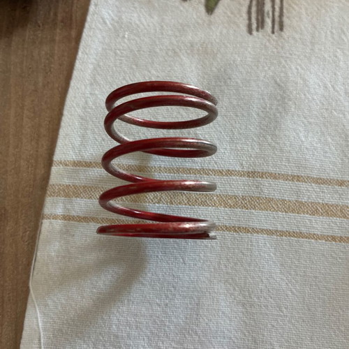 Forge red adjustment spring for exhaust flap