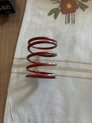 Forge red adjustment spring for exhaust flap