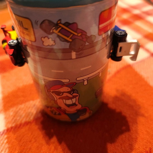 Cola plastic race tin used