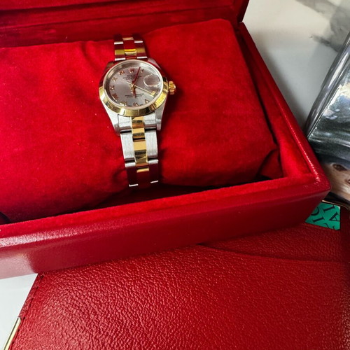 Rolex Datejust 26mm new old stock women's watch with two tone bracelet