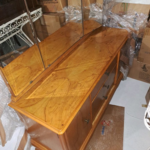 Bedroom dressing table used, solid olive wood, antique