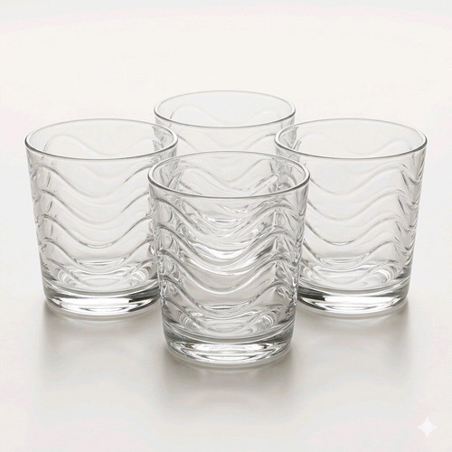 Set of 5 glass cups new